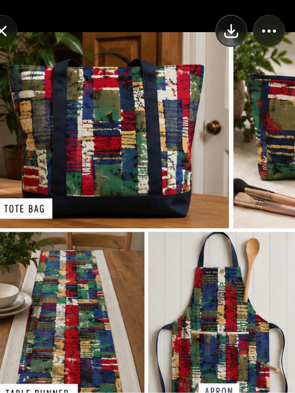 Vintage 90’s Covington Fabrics 5th Ave Design 2 yards retro patchwork pattern